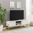 thumbnail image 1 of Walker Edison Modern 60" 2-Drawer Media Console, Solid White, 1 of 11