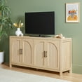 thumbnail image 1 of Walker Edison Modern 60" Reeded Sideboard with Arch, Coastal Oak, 1 of 15
