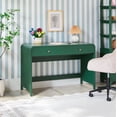 thumbnail image 1 of Walker Edison Modern Curve Design Writing Desk with Drawer, Green, 1 of 12