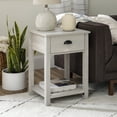 thumbnail image 1 of Walker Edison Modern Farmhouse 1 Drawer End Table, Stone Grey, 1 of 21