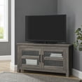 thumbnail image 1 of Walker Edison Modern Farmhouse Corner TV Stand for TVs up to 48", Grey Wash, 1 of 3