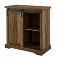 thumbnail image 1 of Walker Edison Modern Farmhouse Sliding Door Accent Cabinet, Reclaimed Barnwood, 1 of 6
