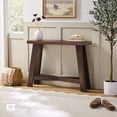 thumbnail image 1 of Walker Edison Modern Farmhouse Easy Assembly Wood Console Table Espresso, 1 of 12