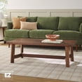 thumbnail image 1 of Walker Edison Modern Farmhouse Easy Assembly Wood Coffee Table Medium Brown, 1 of 12