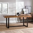 thumbnail image 1 of Walker Edison Modern Farmhouse Two-Tone Dining Table, Rustic Oak, 1 of 12