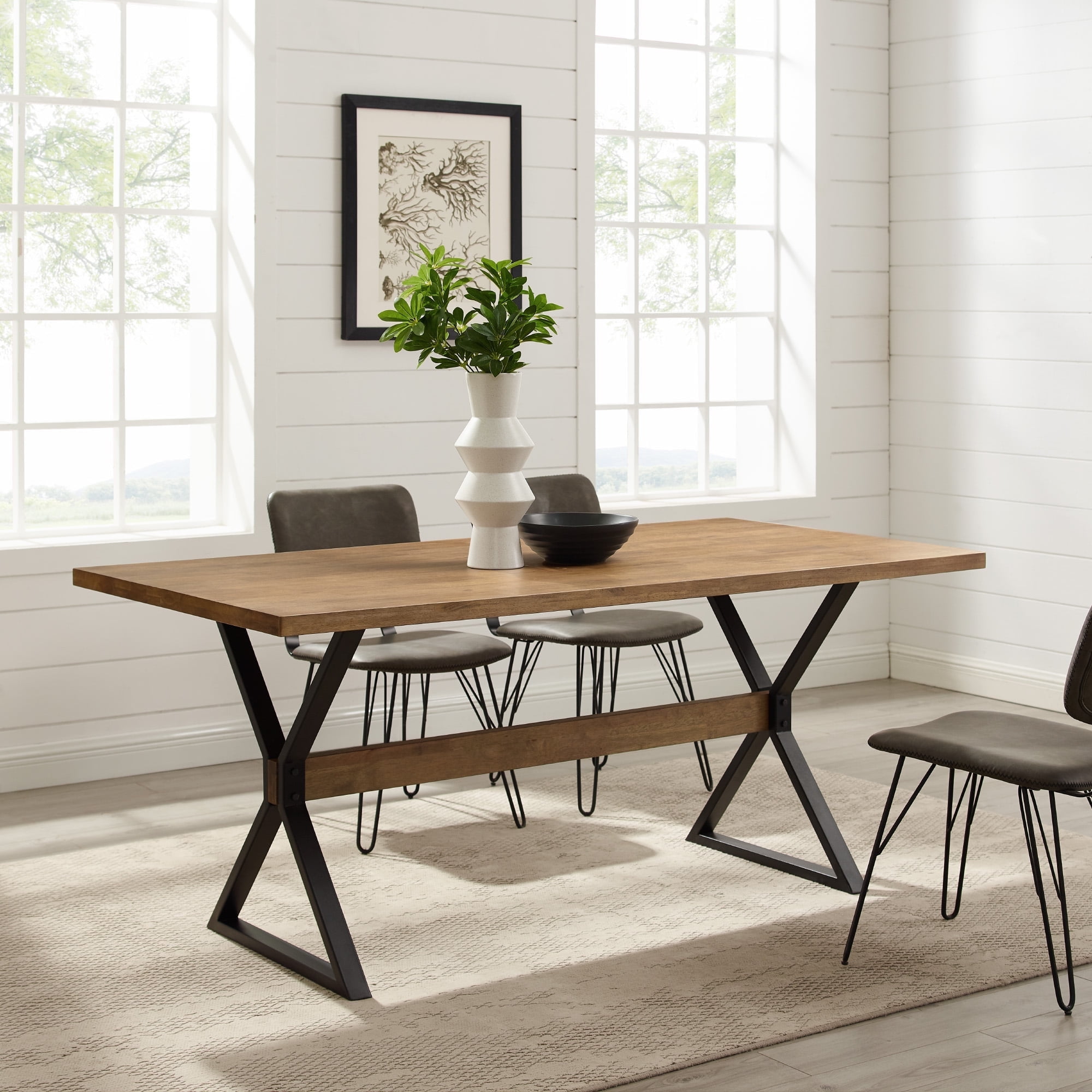 Walker Edison Modern Farmhouse X Leg ...