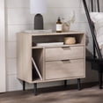 thumbnail image 1 of Walker Edison Modern Nightstand with Drawers and Shelves, Birch, 1 of 21