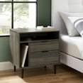 thumbnail image 1 of Walker Edison Modern Nightstand with Drawers and Shelves, Slate Grey, 1 of 12