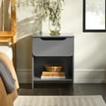 thumbnail image 1 of Walker Edison Modern Scandi 1-Drawer Nightstand, Dark Grey, 1 of 19
