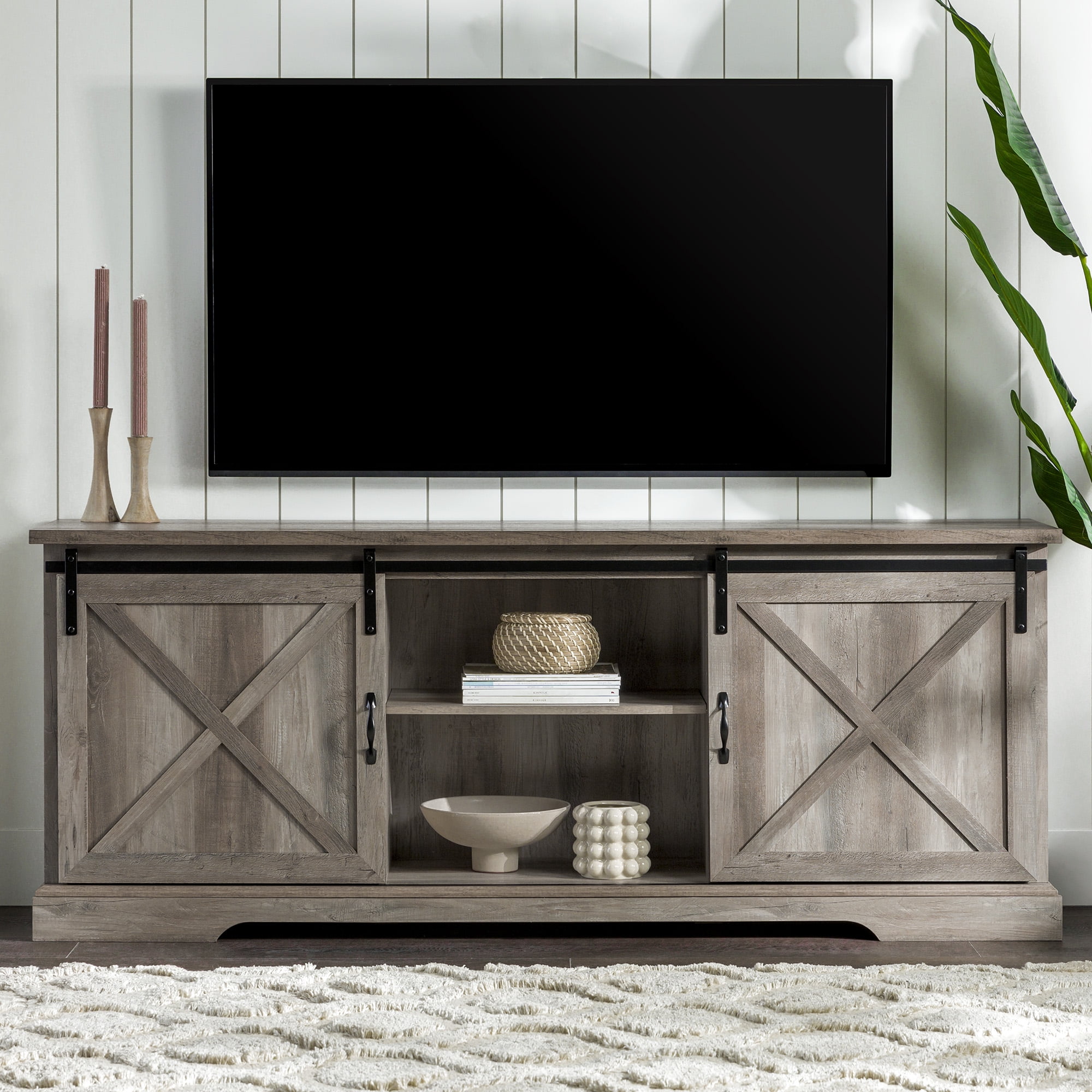 Sliding door tv stand on sale walmart