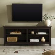 Walker Edison Open Storage TV Stand for TVs up to 65", Espresso