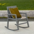 thumbnail image 1 of Walker Edison Outdoor Patio Rocking Chair with Chevron Design, Grey Wash, 1 of 8