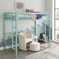 thumbnail image 1 of Walker Edison Premium Deluxe Twin Metal Loft Bed, Mint, 1 of 9