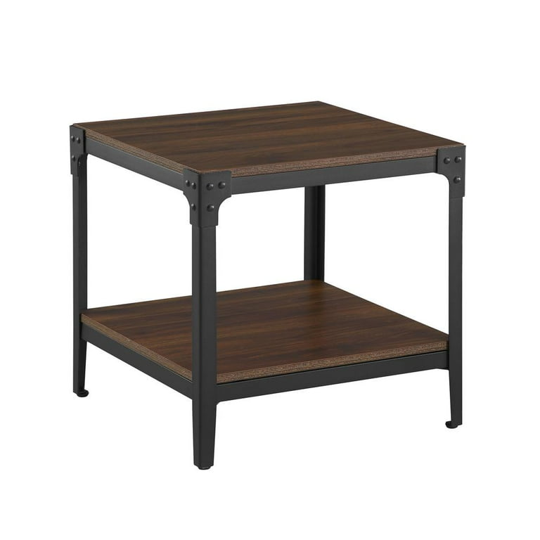 Angle iron rustic online wood coffee table