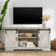 thumbnail image 1 of Walker Edison Sliding Farmhouse Barn Door TV Stand for TVs up to 65", Stone Grey, 1 of 20