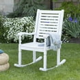thumbnail image 1 of Walker Edison Solid Wood Outdoor Patio Wash Rocking Chair, White Wash, 1 of 11