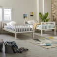 thumbnail image 1 of Walker Edison Solid Wood Twin Over Twin Mission Design Bunk Bed - White, 1 of 21