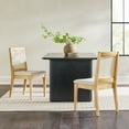 thumbnail image 1 of Walker Edison Solid Wood and Rattan Dining Chair, Set of 2, Natural, 1 of 16
