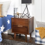 Walker Edison Sonoma 2-Drawer Nightstand, Walnut