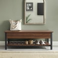 thumbnail image 1 of Walker Edison Storage Bench, Dark Walnut, 1 of 9