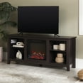 thumbnail image 1 of Walker Edison Traditional Fireplace TV Stand for TVs up to 64" - Espresso, 1 of 20