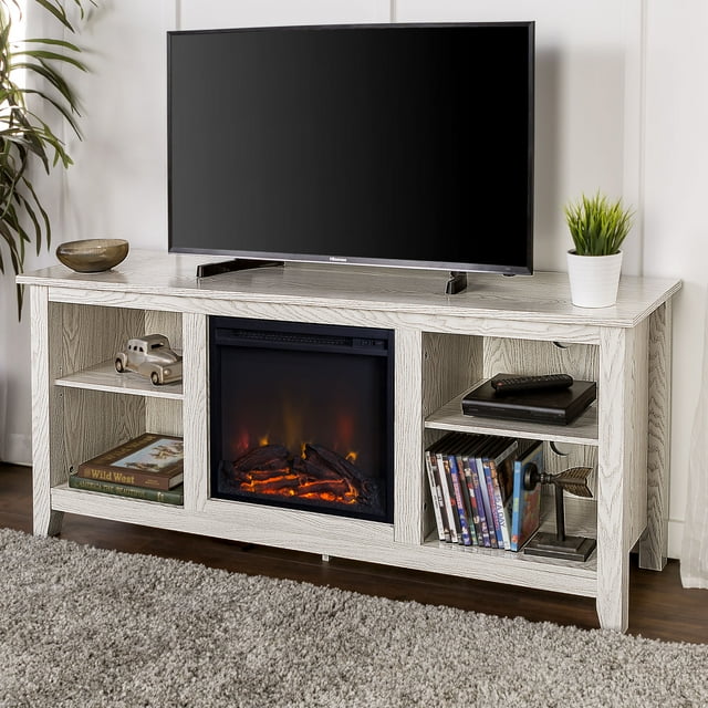 Walker Edison Traditional Fireplace TV Stand for TVs up to 64