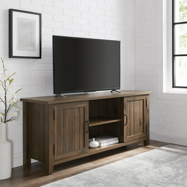 Walker Edison Transitional Grooved-Door TV Stand for TVs up to 65 ...