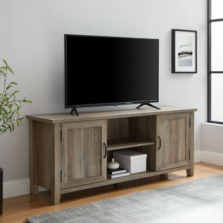 Walker Edison Transitional Grooved Door TV Stand for TVs up to 65