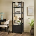 thumbnail image 1 of Walker Edison Transitional Narrow Bookshelf with Drawer on Bottom, Black, 1 of 19