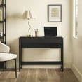 thumbnail image 1 of Walker Edison Transitional Reeded Writing Desk with Drawer, Black, 1 of 19