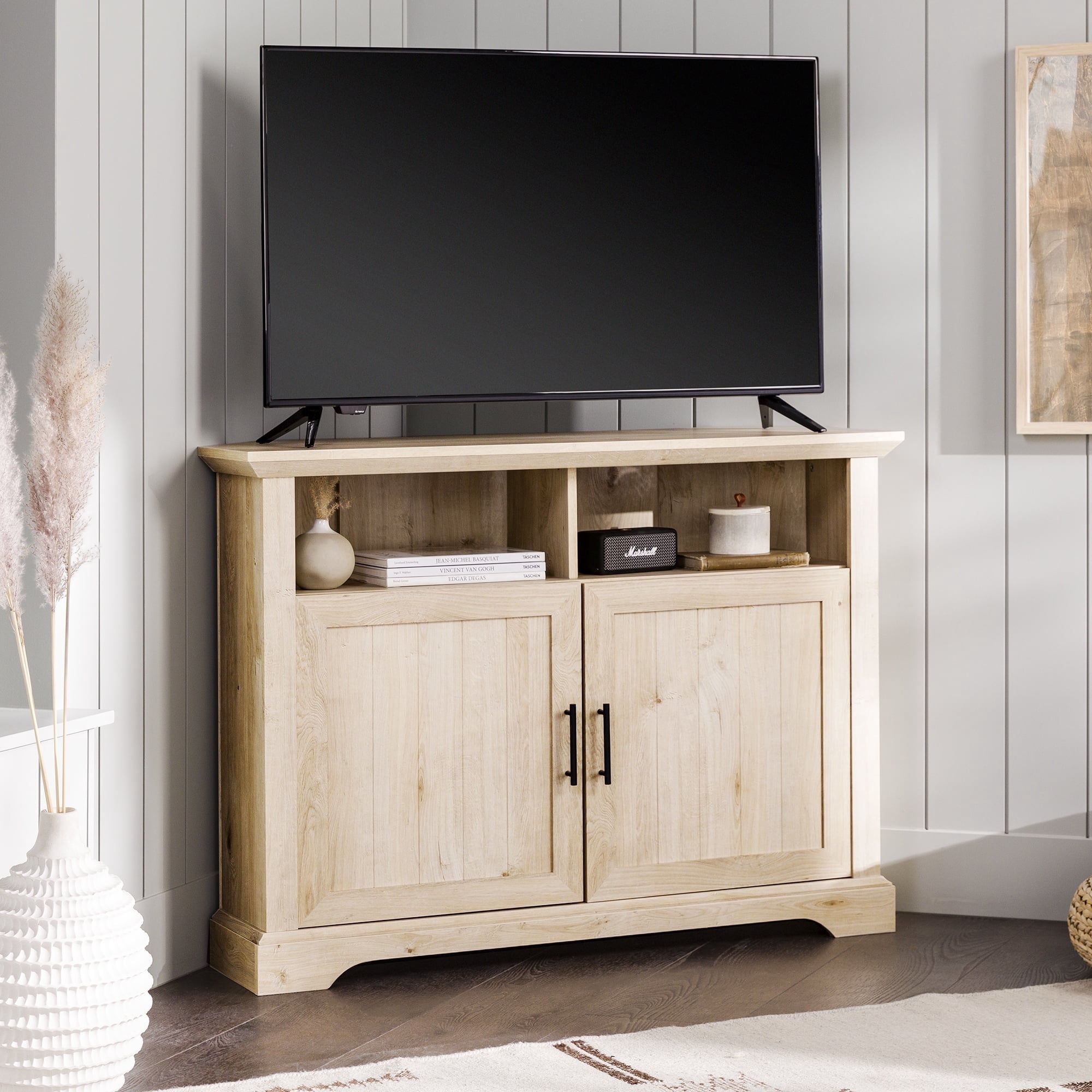 Walker Edison Two-Door Corner TV Stand for TVs up to 48