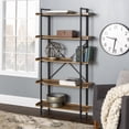 thumbnail image 1 of Woven Paths Urban Pipe Rustic Industrial Bookshelf, Barnwood, 1 of 9