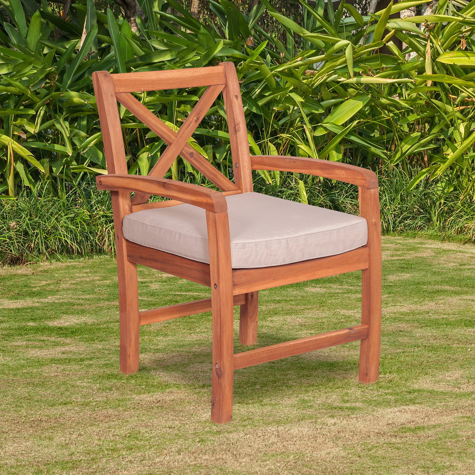 Walker edison acacia outlet patio chairs with cushions