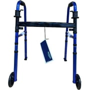 Walker KD Deluxe Portable Folding Travel with 5" Wheels and Legs Fold up (Blue)
