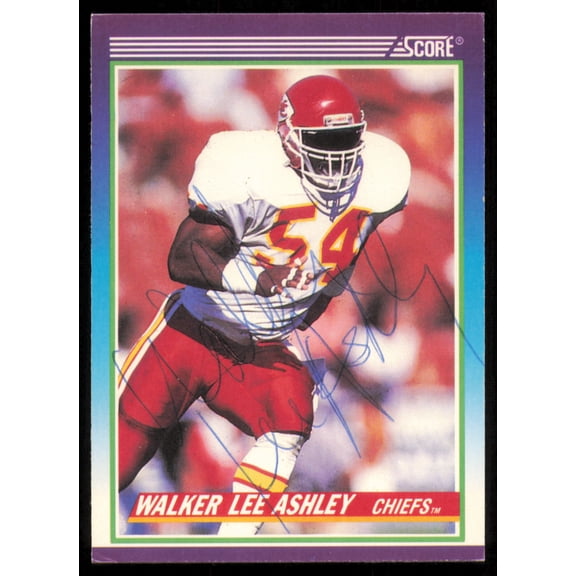 Walker Lee Ashley Autographed 1990 Score Card #511 Kansas City Chiefs SKU #254885