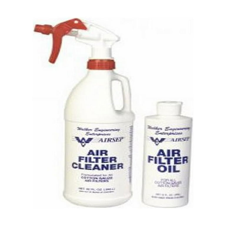 Cleaning blue air filter top