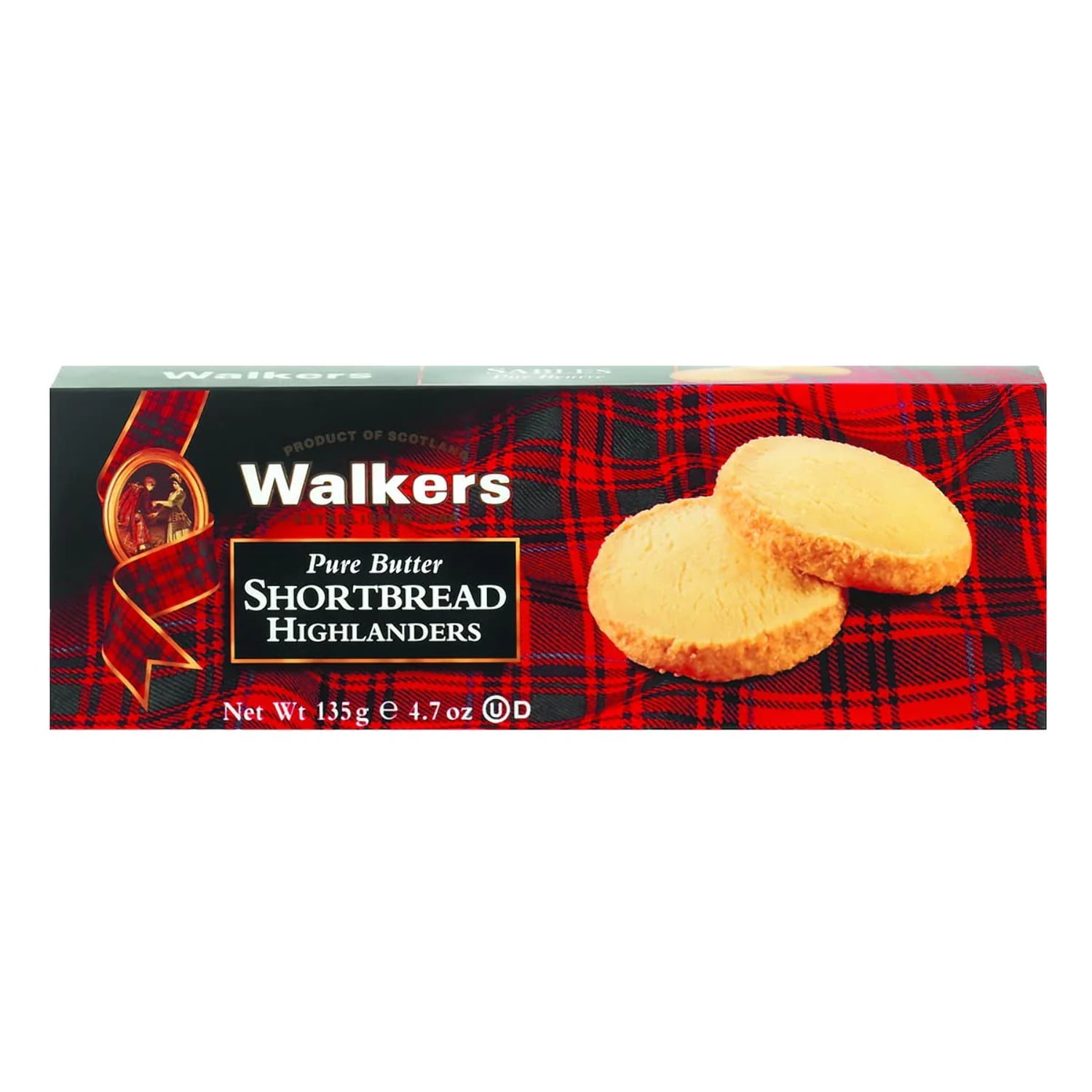 Walker'S Shortbread Highlanders, Pure Butter Shortbread Cookies, 4.7 Oz