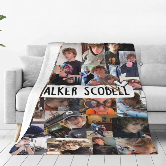 Walker Scobe-ll Fleece Blanket Soft Cozy Throw Blanket 30x40, Lightweight Fuzzy Comfy Flannel Blanket Warm Plush Throw Blankets for Couch, Sofa, Bed