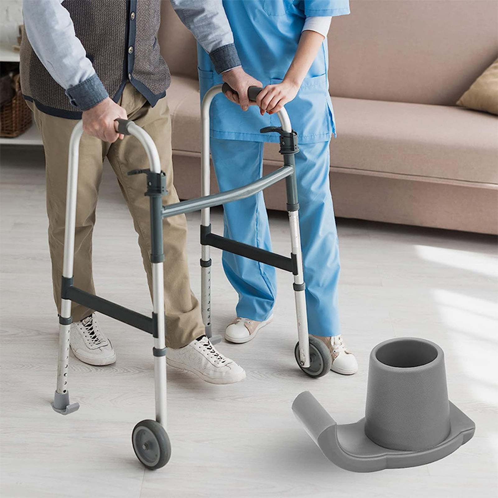 Walker Ski Glides, Set of 2, ToolFree Installation Glider Foot Cover