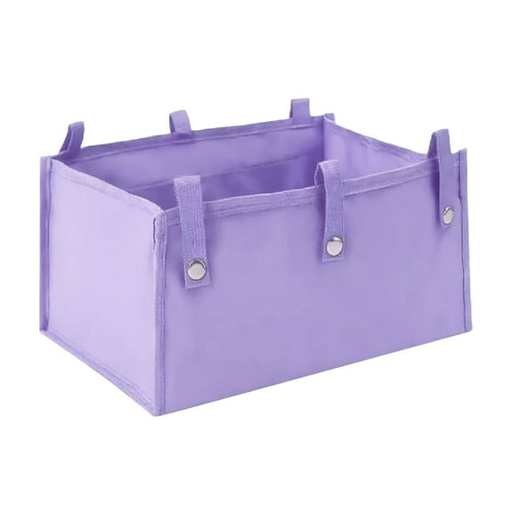Walker Storage Basket Under Seat, Lightweight Waterproof Organizer Pouch for Folding Walkers Rollators Purple