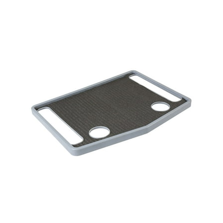 Walker Tray Table - Mobility Table Tray for Walker, Non Slip Walker Tray Mat, Cup Holder for Walker (21"x16") - Black