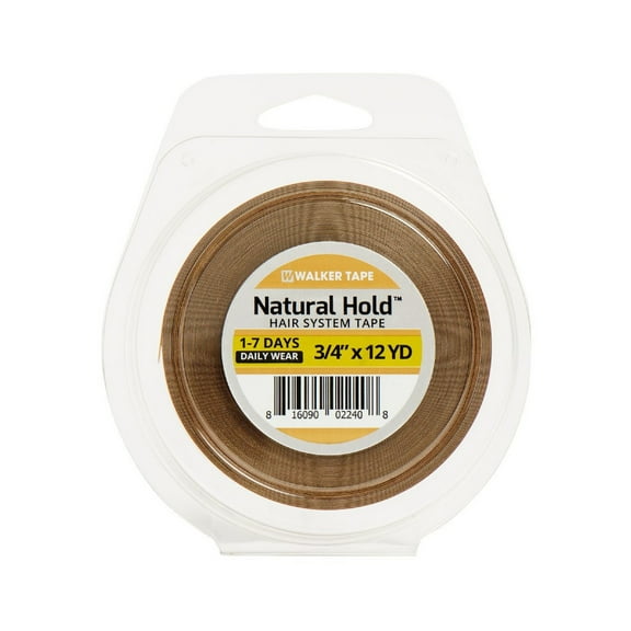 Walker Wig Adhesive Tape Natural Hold Tape 3/4" X 12 yard Double Side Poly Wig System Tape Roll.