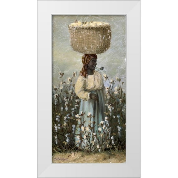 Walker, William Aiken 11x18 White Modern Wood Framed Museum Art Print Titled - Cotton Picker