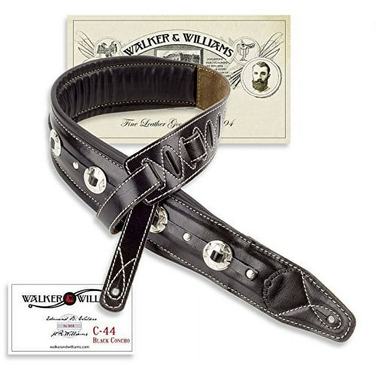 Walker Williams C44 Premium Top Grain Black Leather Padded