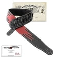 thumbnail image 1 of Walker & Williams GP-33 Red & Black Flames Padded Glove Leather Guitar Strap, 1 of 8