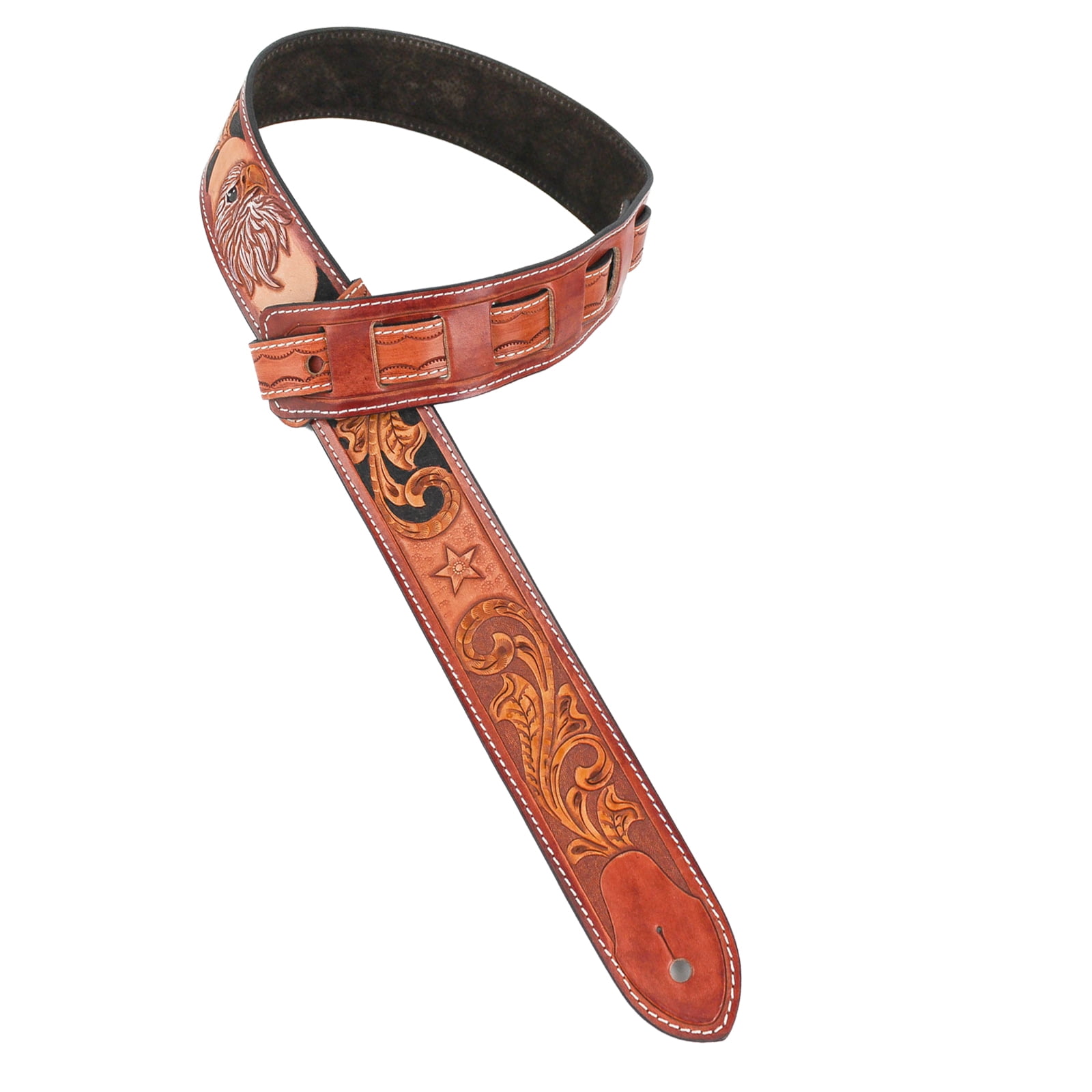 Walker & Williams LC-17 100% Hand Made Leather Guitar Strap with