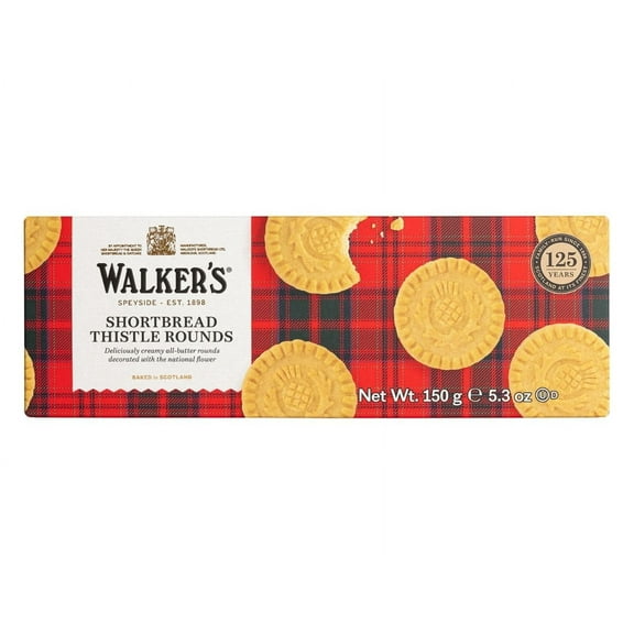 Walker's All-Butter Shortbread Rounds, 5.3 oz. Pack of 3