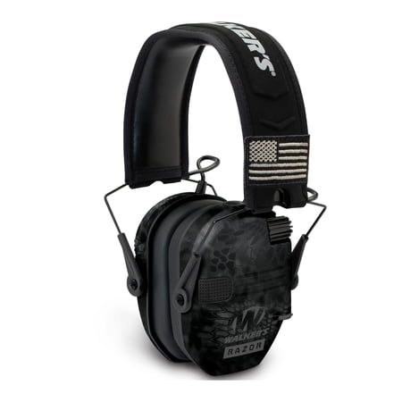 Walker's GWPRSEMPATKPT Razor Patriot Slim Muff 23 dB Over the Head Kryptek Highlander/Black Polymer