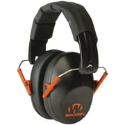 Walkers Game Ear 2-Pack PRO Low-Profile Folding Muff, Black with Orange Accents, 843631174388