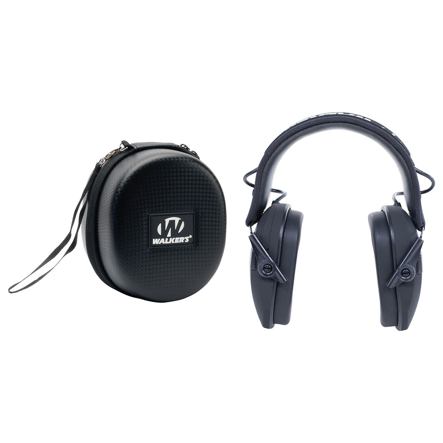 Walker's Game Ear GWPRSEQMBT Razor Series Slim Electronic Quad Muff with Bluetooth bundle with